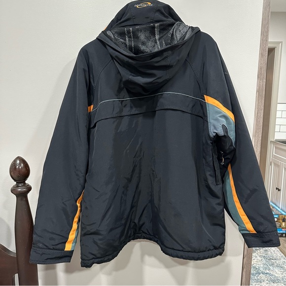 Obermeyer ATC Men’s Hooded Jacket Large Charcoal / Orange - Picture 3 of 11